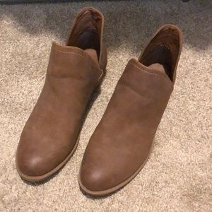 Brown ankle booties